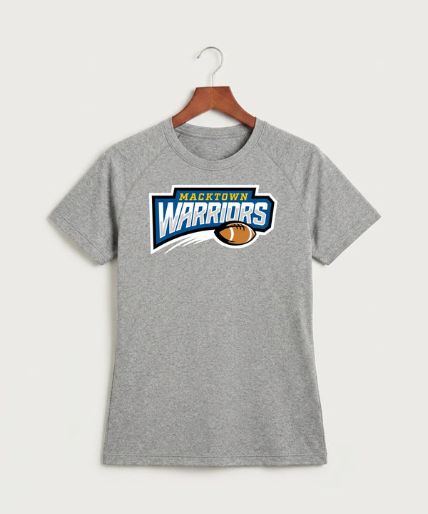 Macktown Warriors Football (Boys) - Gray Tee - Full Front