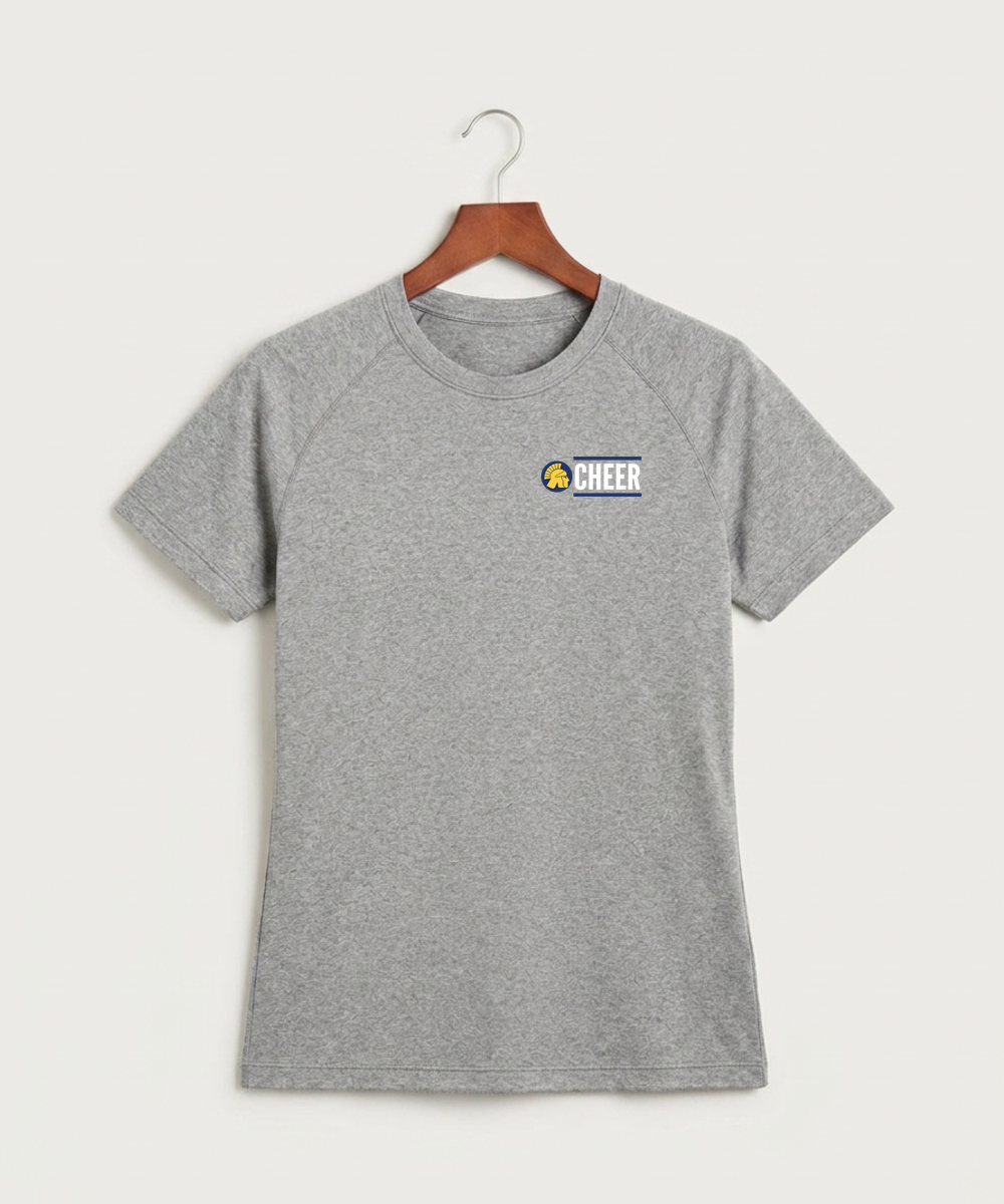 Wausau West High School Cheer - Gray Tee - Left Chest