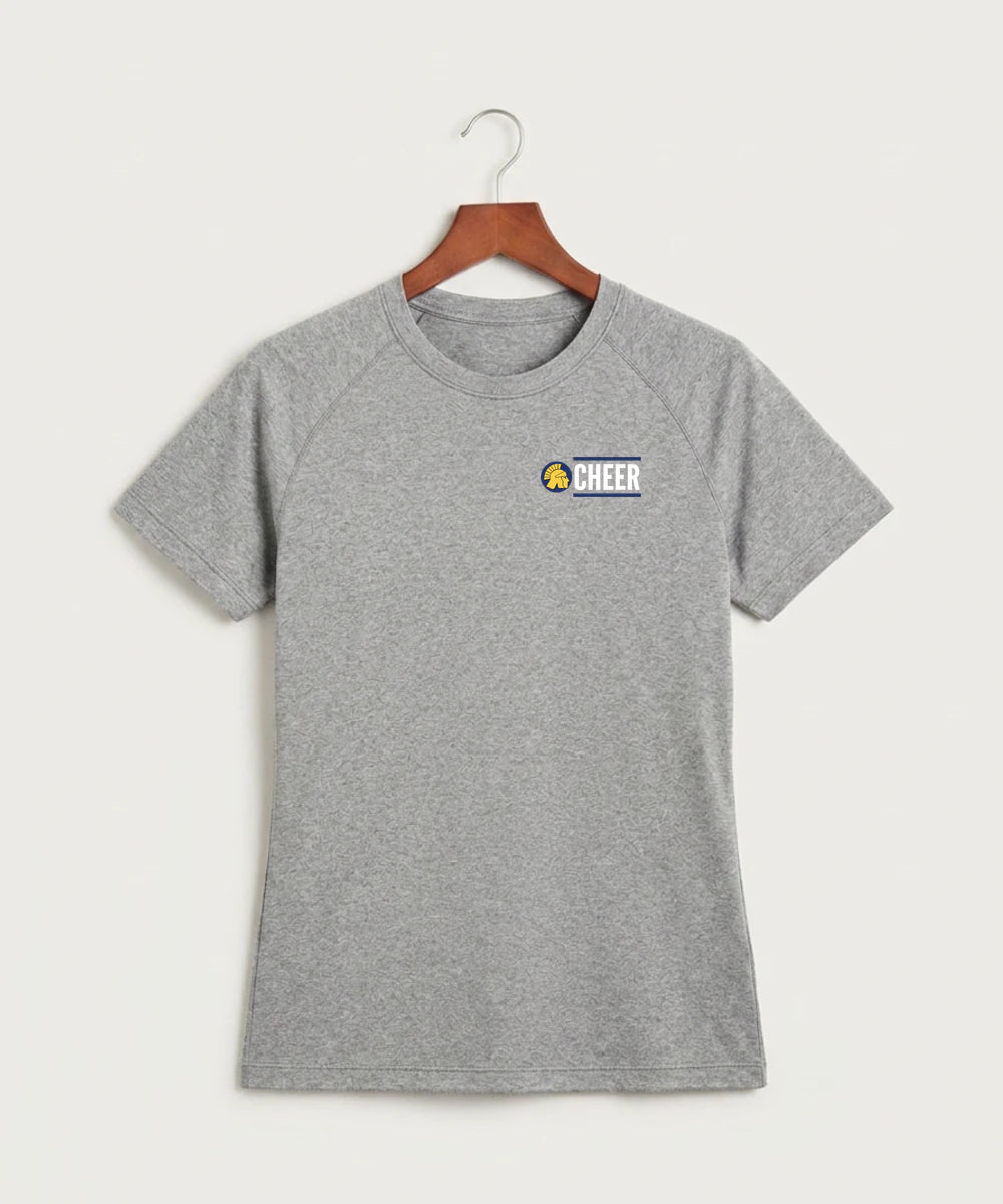 Wausau West High School Cheer - Gray Tee - Left Chest
