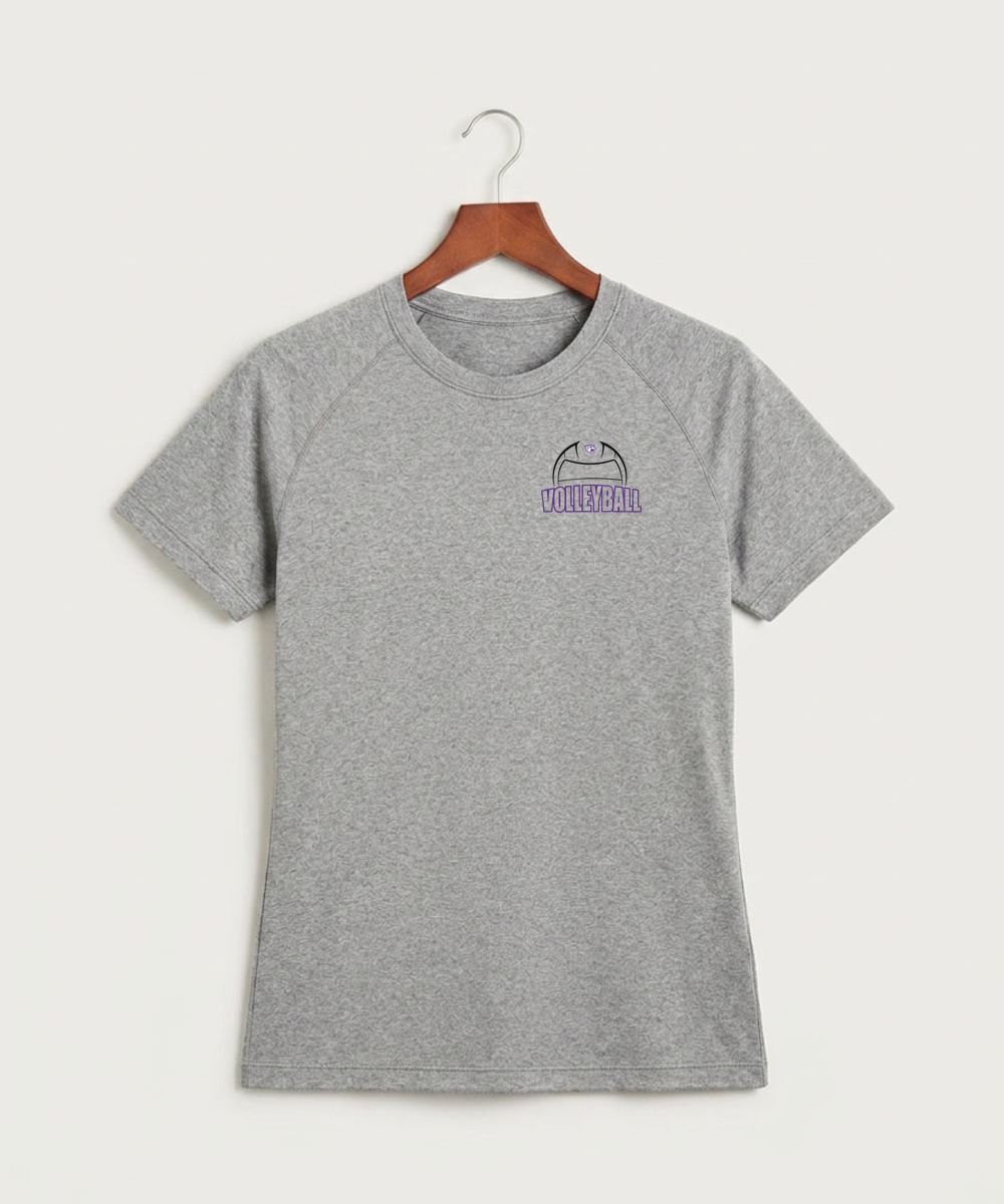 Goodhue High School Volleyball (Girls) - Gray Tee - Left Chest