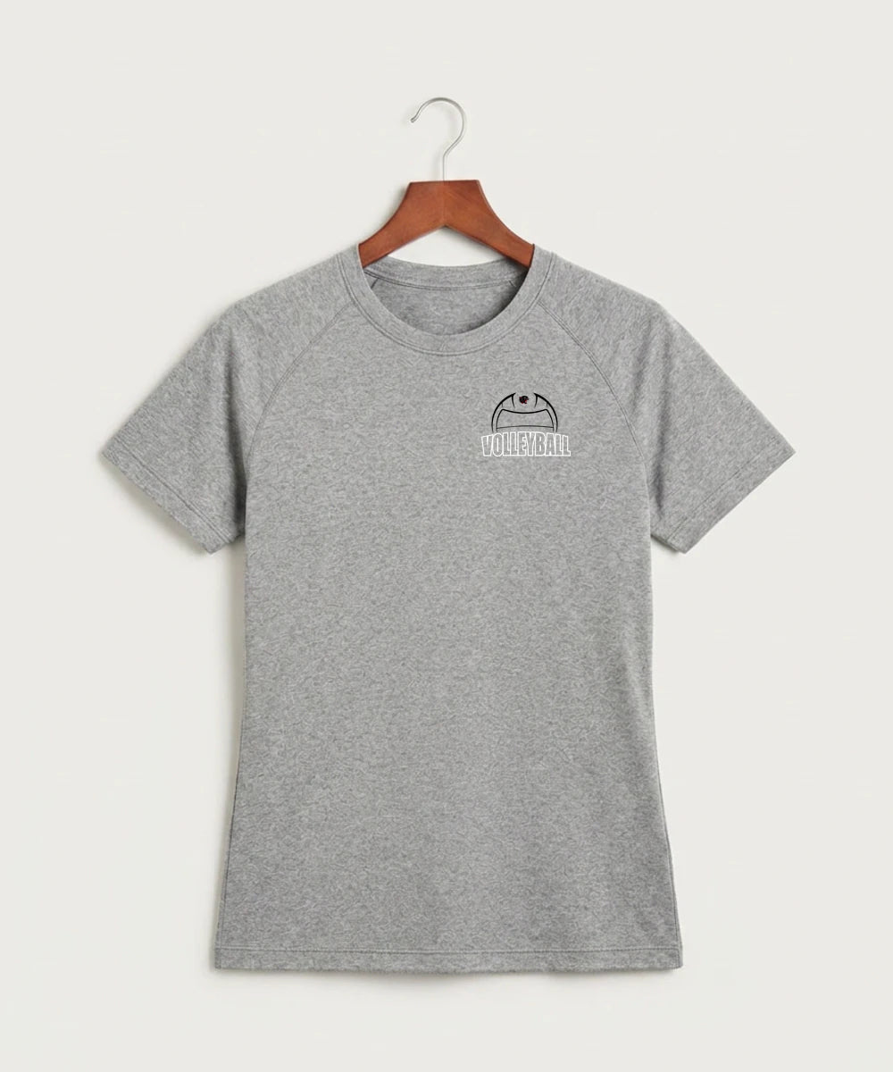 Tracy-Milroy-Balaton High School Volleyball (Girls) - Gray Tee - Left Chest
