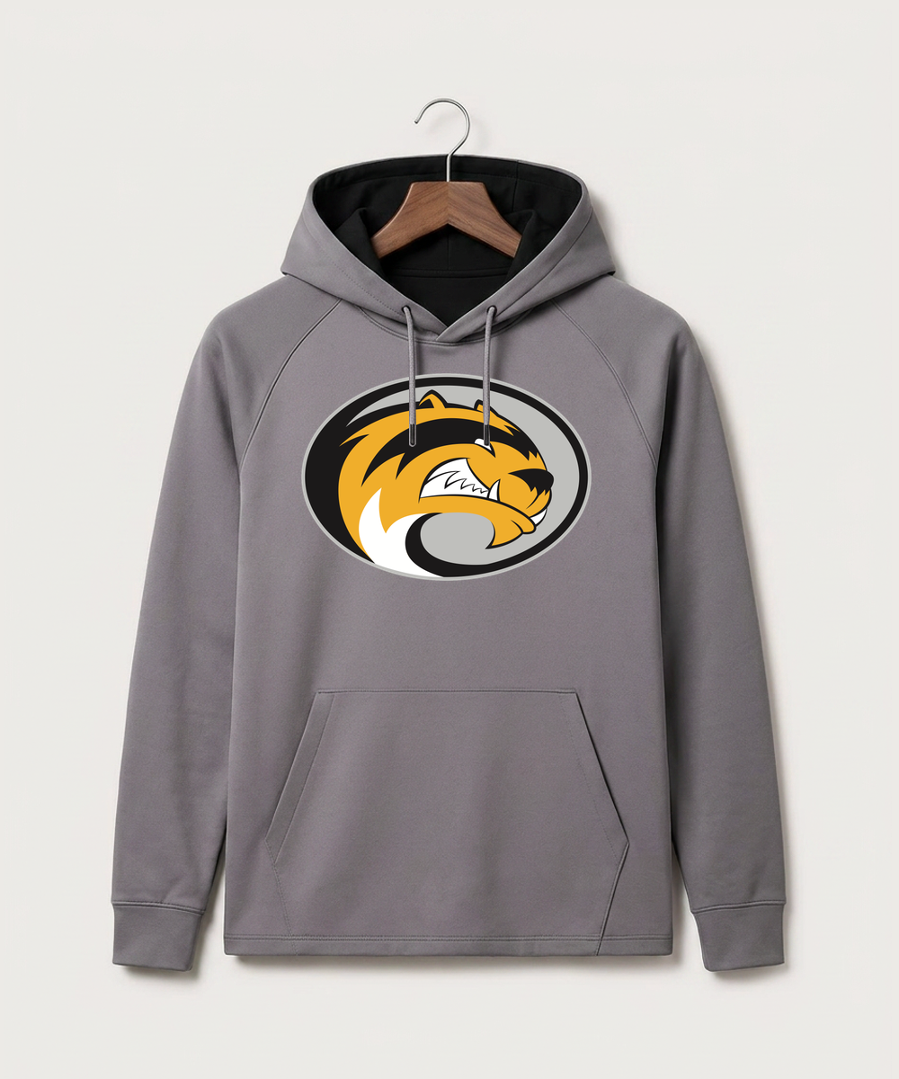 Sibley East High School Football (Boys) - Gray Hoodie - Full Front