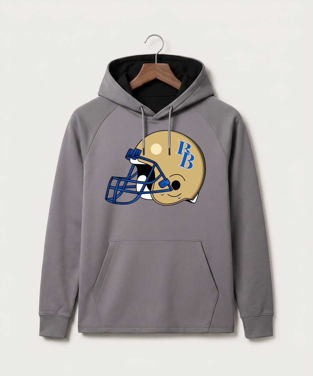 Braham Area High School Football (Boys) - Gray Hoodie - Full Front