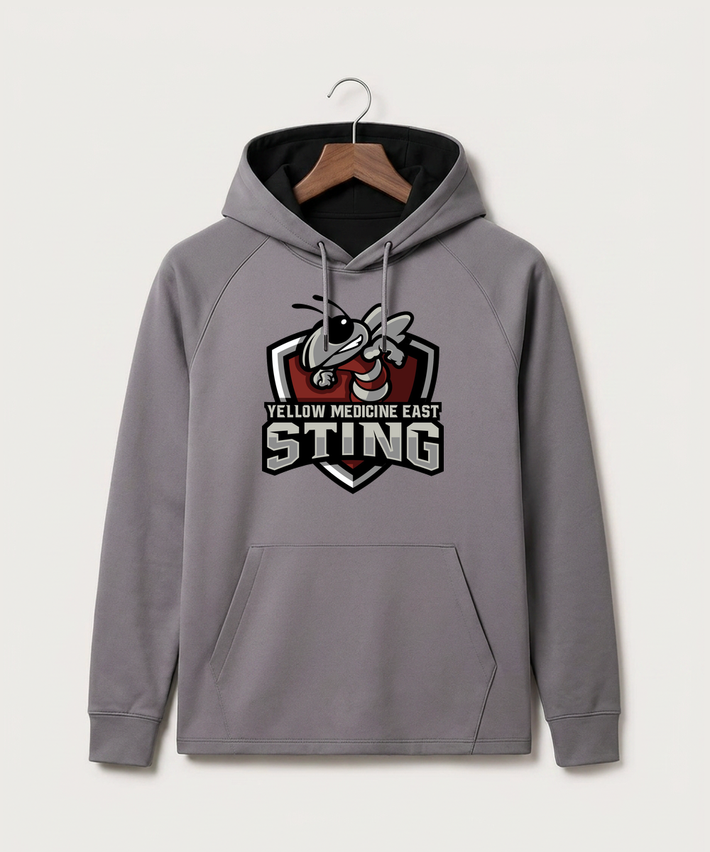Yellow Medicine East High School Athletics - Gray Hoodie - Full Front