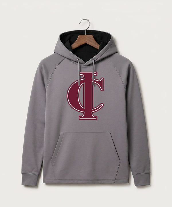 Crosby Ironton High School Football (Boys) - Gray Hoodie - Full Front