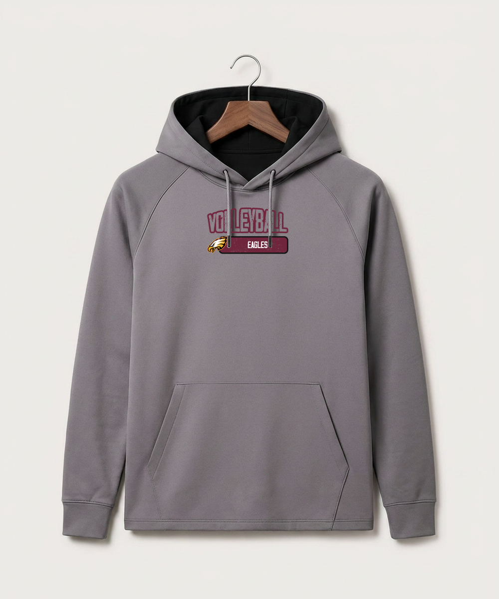 Dover-Eyota High School Volleyball (Girls) - Gray Hoodie - Full Front