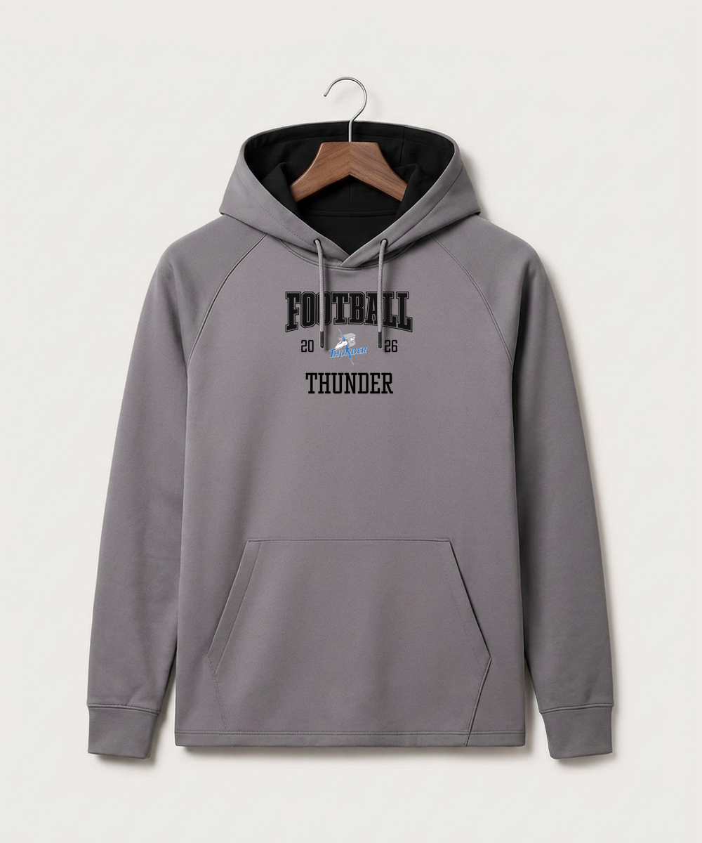 Long Prairie Grey Eagle High School Football (Boys) - Gray Hoodie - Full Front