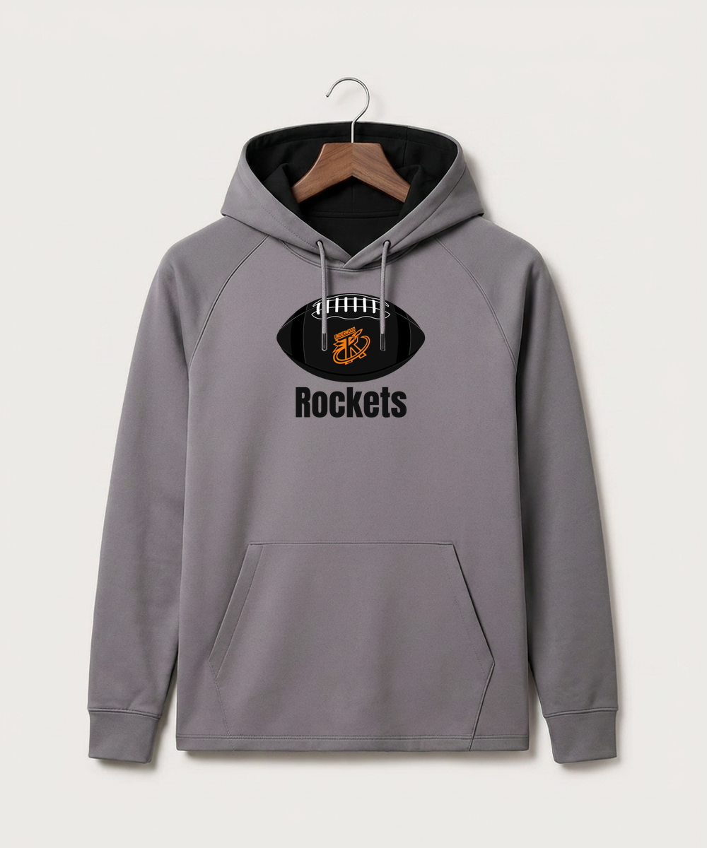 Underwood High School Football (Boys) - Gray Hoodie - Full Front
