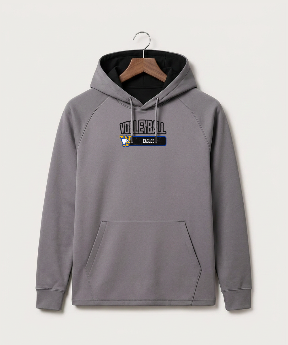 Windom Area High School Volleyball (Girls) - Gray Hoodie - Full Front