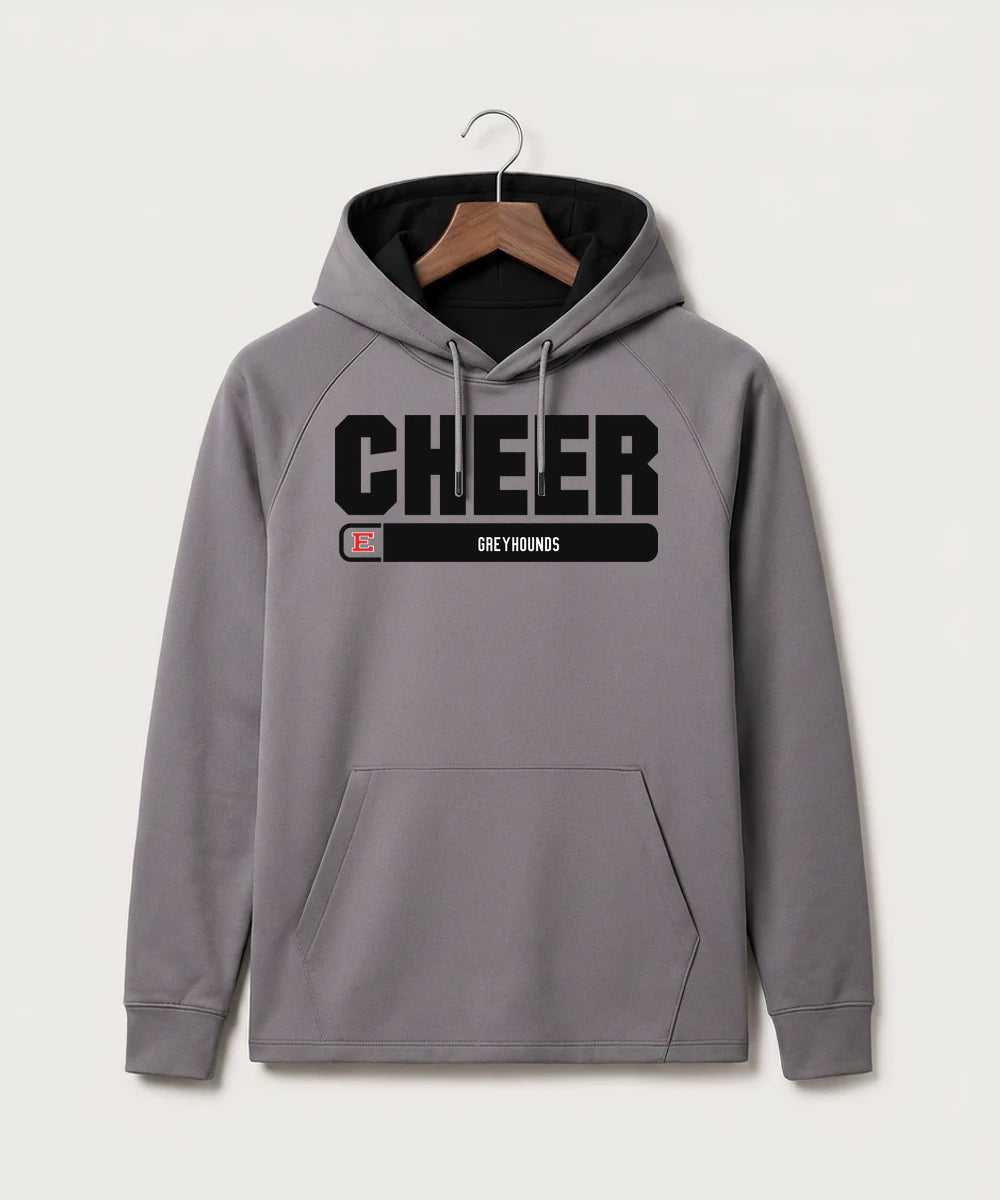 Duluth East High School Cheer (Coed) - Gray Hoodie - Full Front