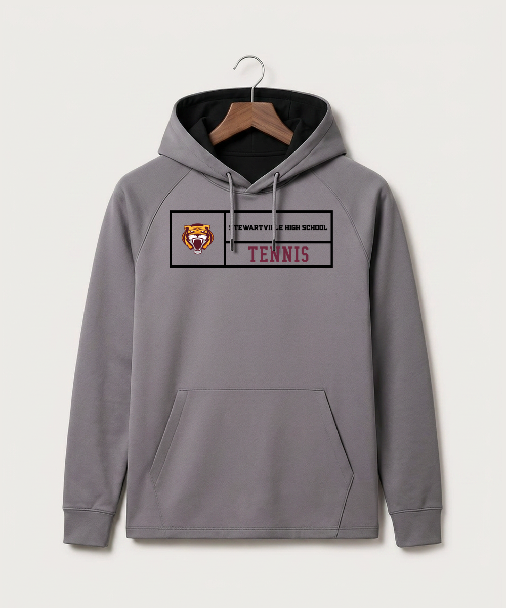Stewartville High School Tennis (Coed) - Gray Hoodie - Full Front
