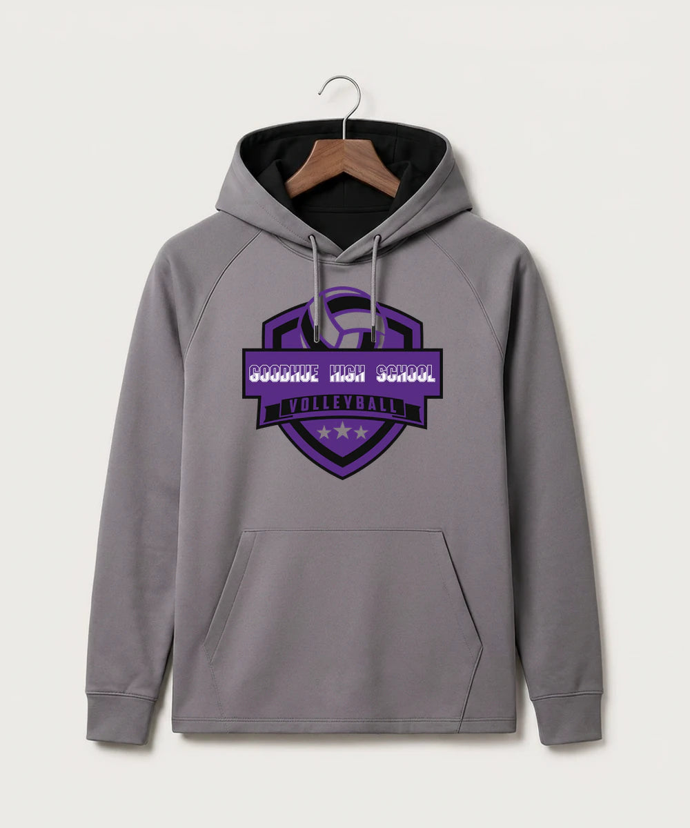 Goodhue High School Volleyball (Girls) - Gray Hoodie - Full Front