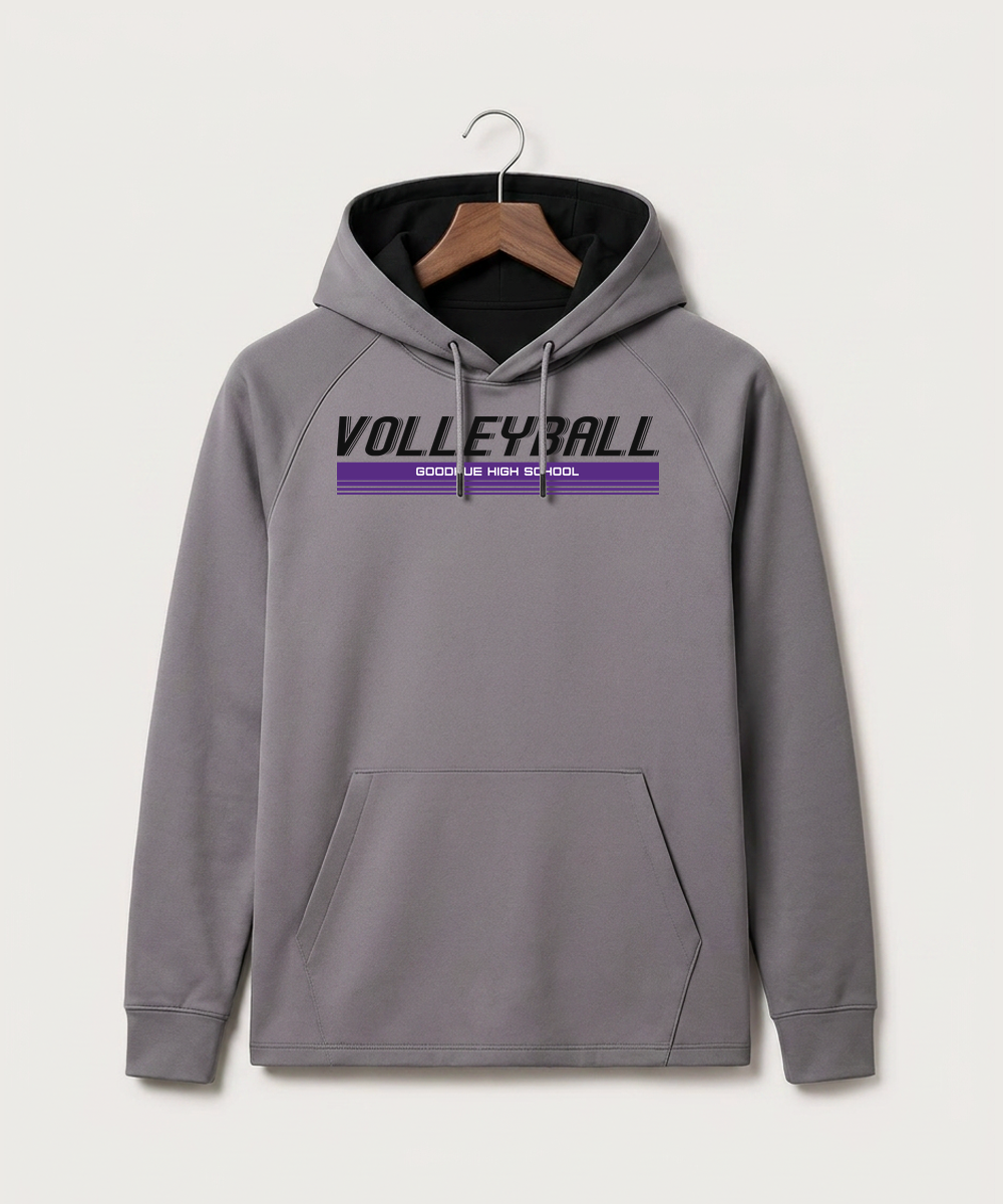 Goodhue High School Volleyball (Girls) - Gray Hoodie - Full Front