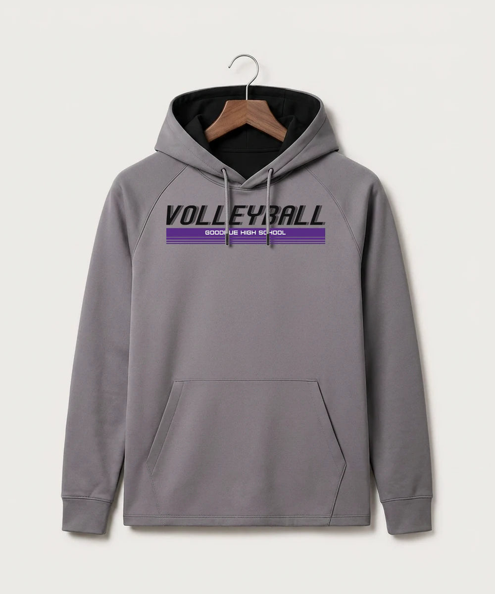Goodhue High School Volleyball (Girls) - Gray Hoodie - Full Front