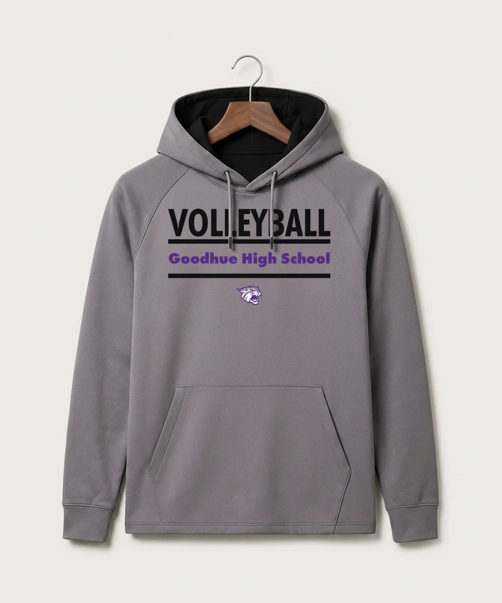 Goodhue High School Volleyball (Girls) - Gray Hoodie - Full Front
