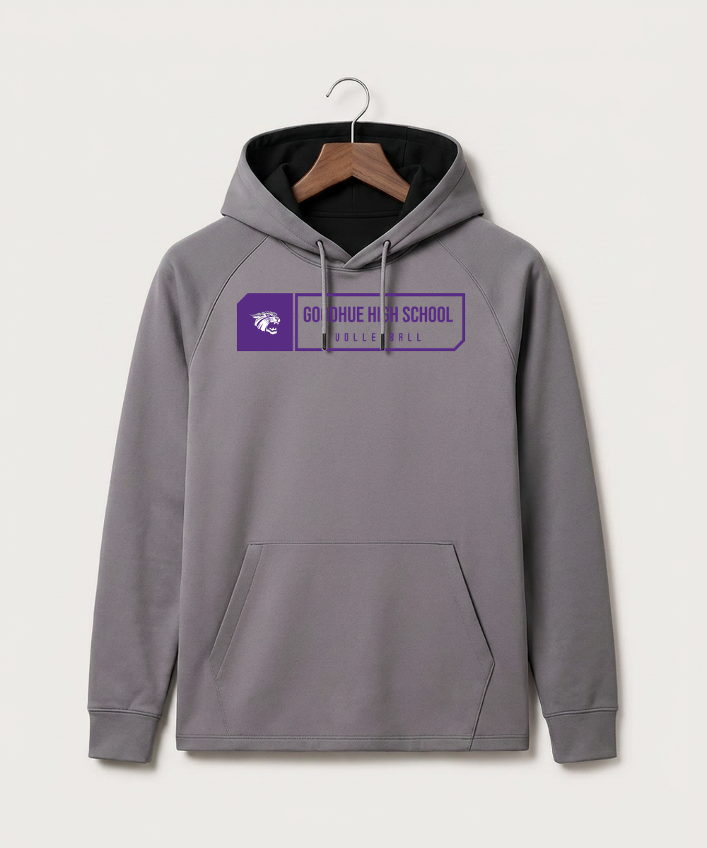 Goodhue High School Volleyball (Girls) - Gray Hoodie - Full Front