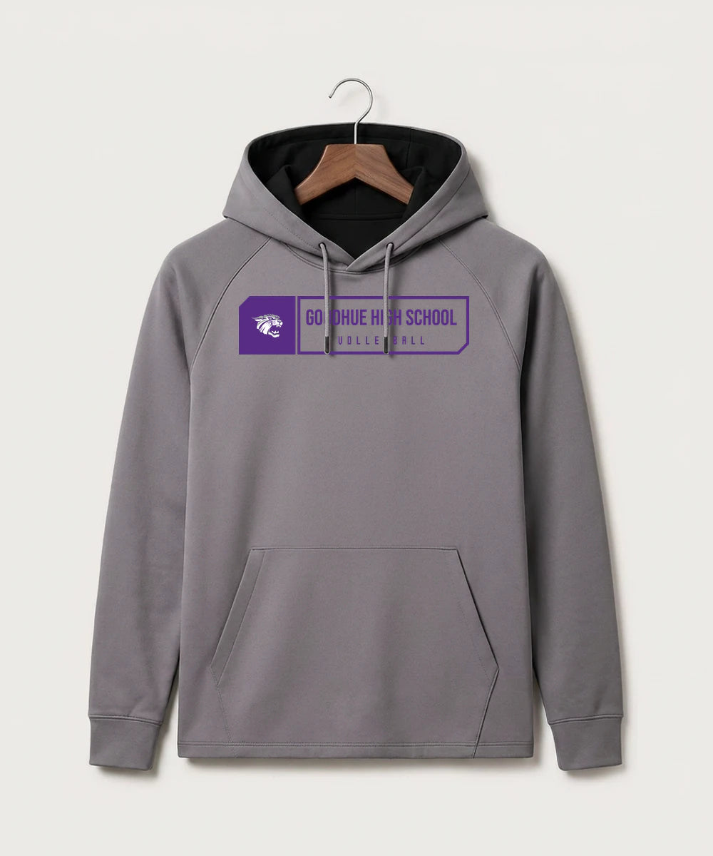 Goodhue High School Volleyball (Girls) - Gray Hoodie - Full Front