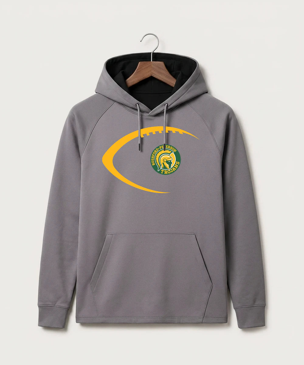 Rushford Peterson High School Football (Boys) - Gray Hoodie - Full Front