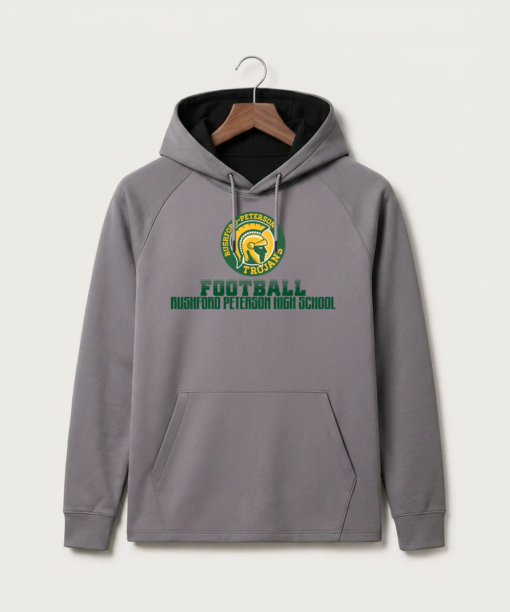 Rushford Peterson High School Football (Boys) - Gray Hoodie - Full Front