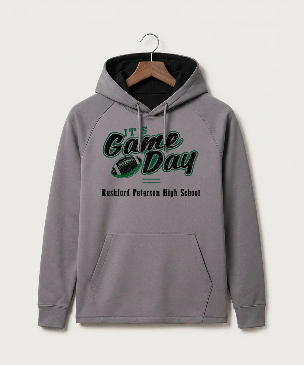 Rushford Peterson High School Football (Boys) - Gray Hoodie - Full Front