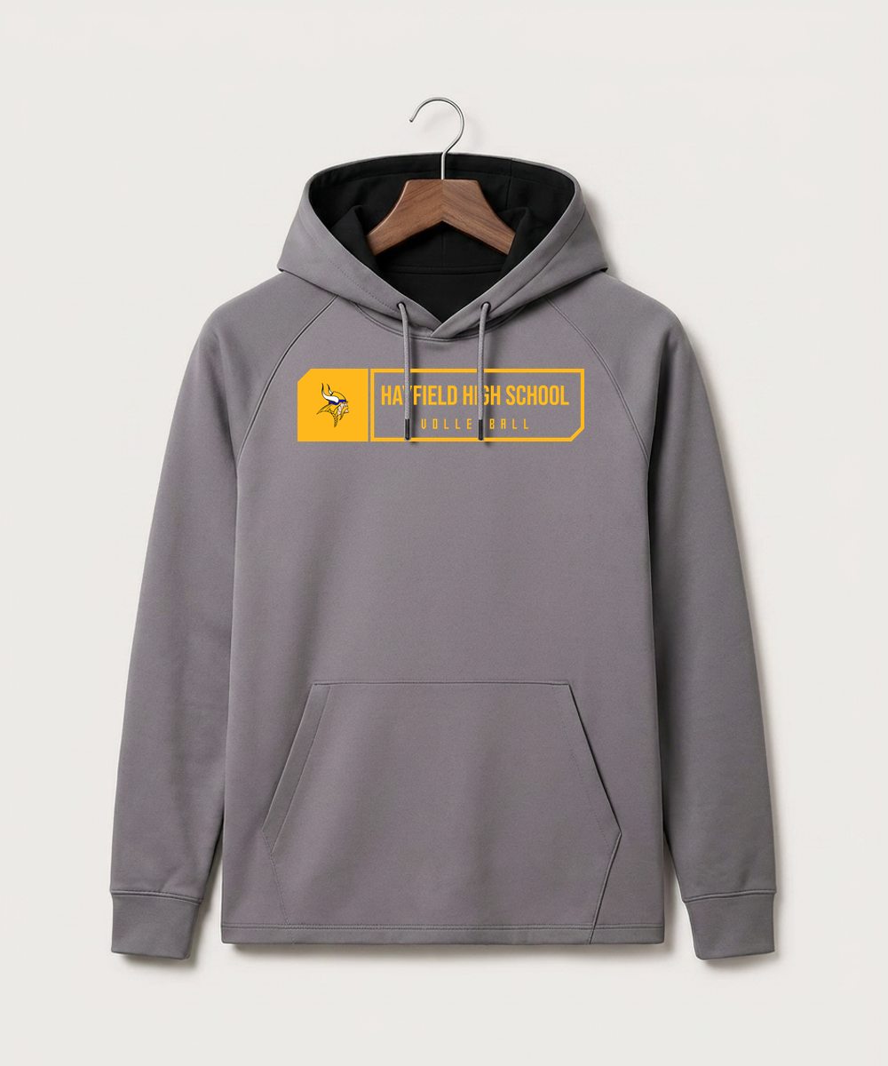 Hayfield High School Volleyball (Girls) - Gray Hoodie - Full Front