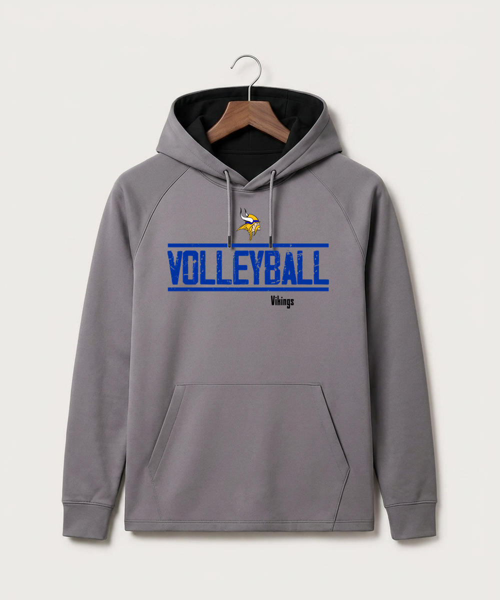 Hayfield High School Volleyball (Girls) - Gray Hoodie - Full Front