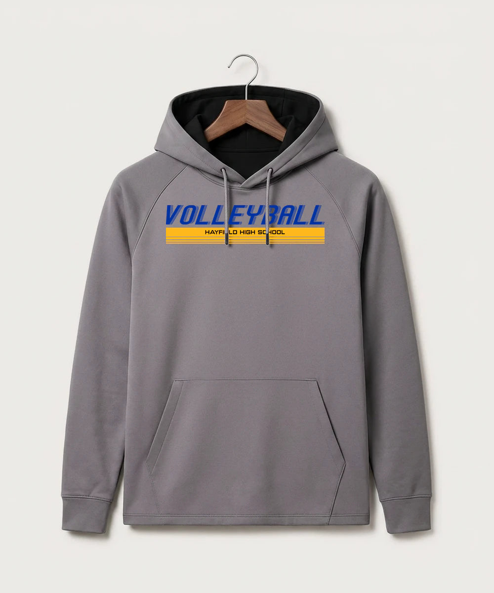 Hayfield High School Volleyball (Girls) - Gray Hoodie - Full Front