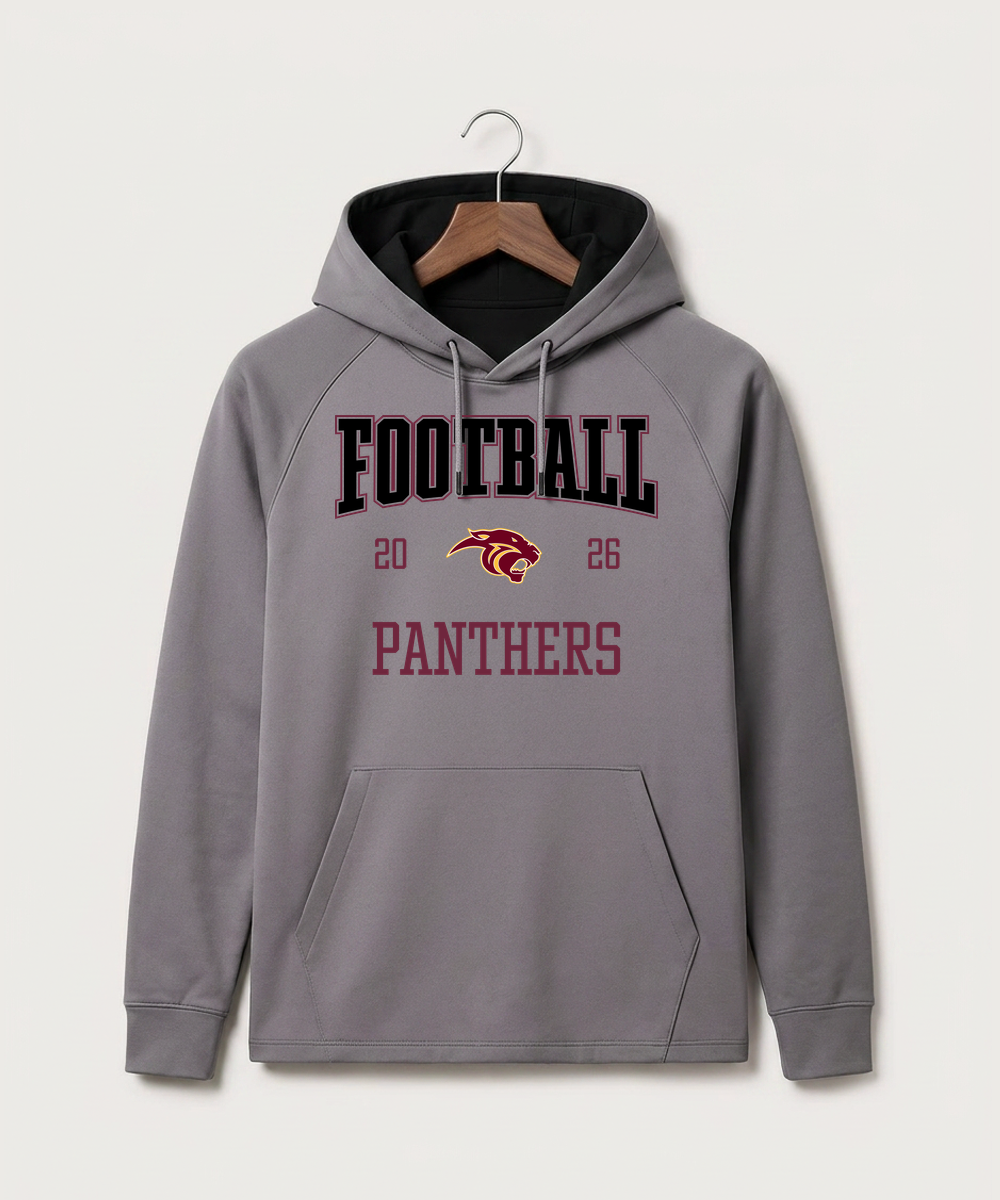 Pine Island High School Football (Boys) - Gray Hoodie - Full Front