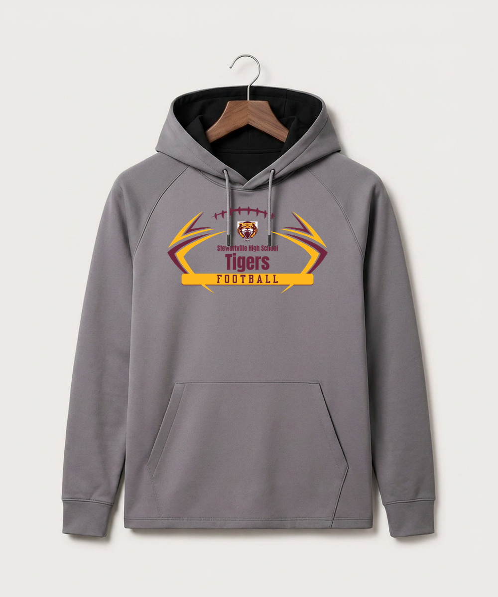 Stewartville High School Football (Boys) - Gray Hoodie - Full Front
