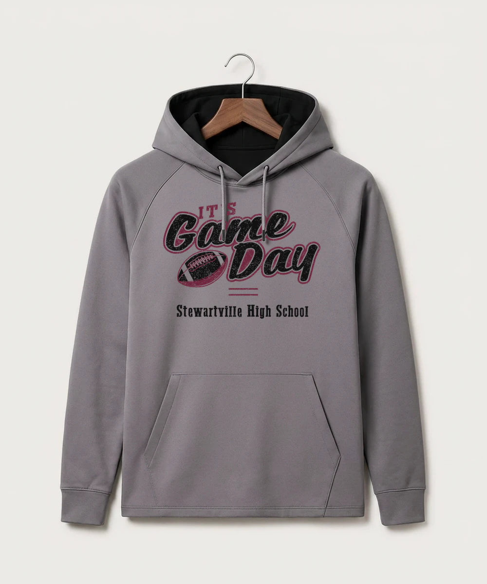Stewartville High School Football (Boys) - Gray Hoodie - Full Front