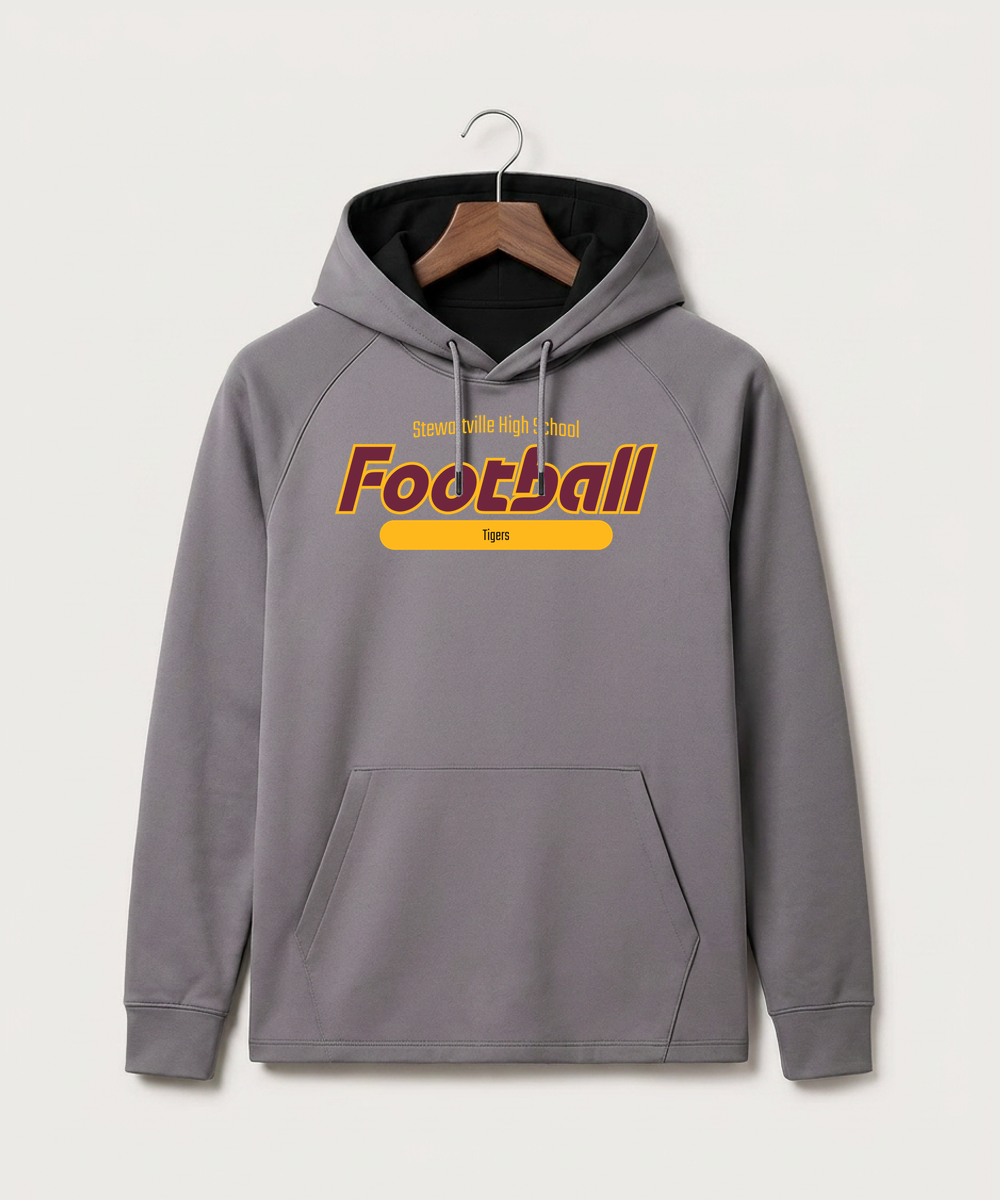 Stewartville High School Football (Boys) - Gray Hoodie - Full Front