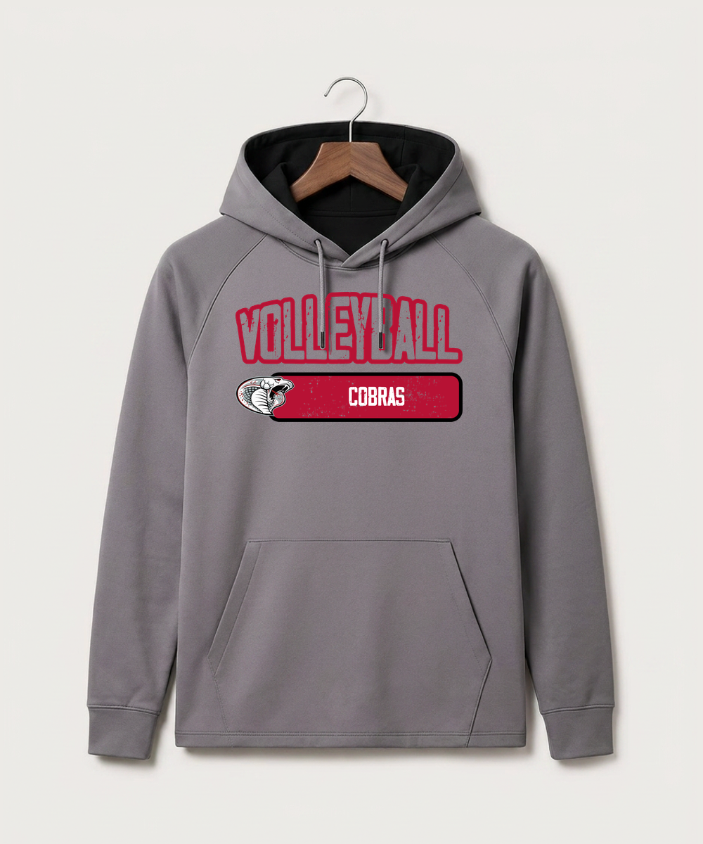 Triton High School Volleyball (Girls) - Gray Hoodie - Full Front