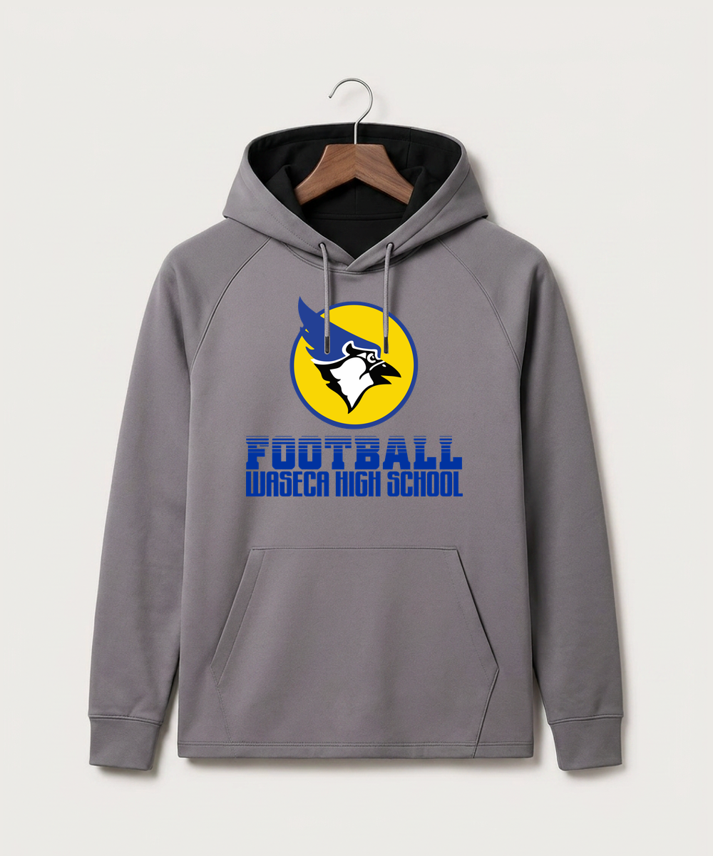 Waseca High School Football (Boys) - Gray Hoodie - Full Front
