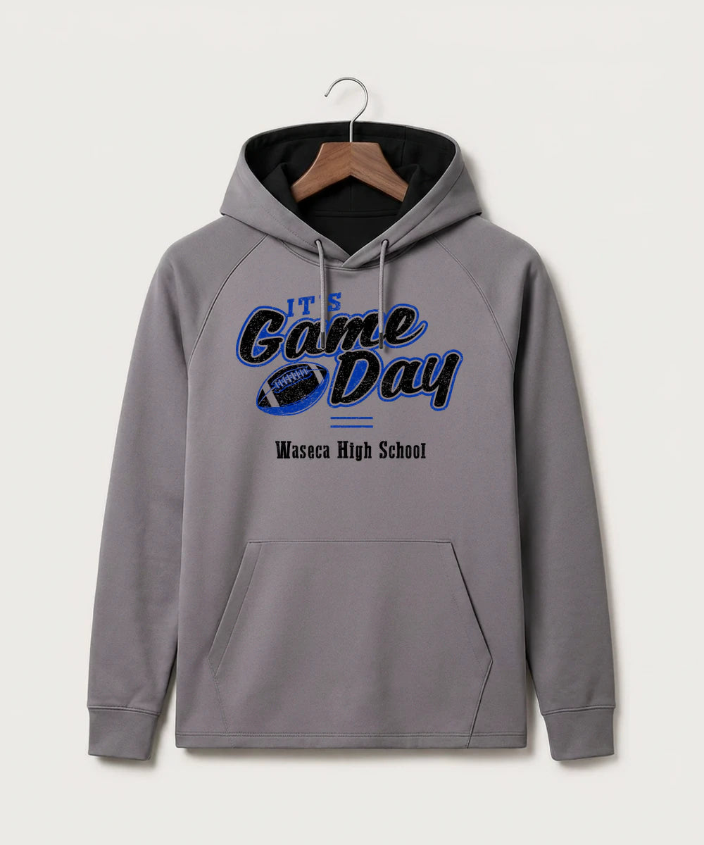 Waseca High School Football (Boys) - Gray Hoodie - Full Front