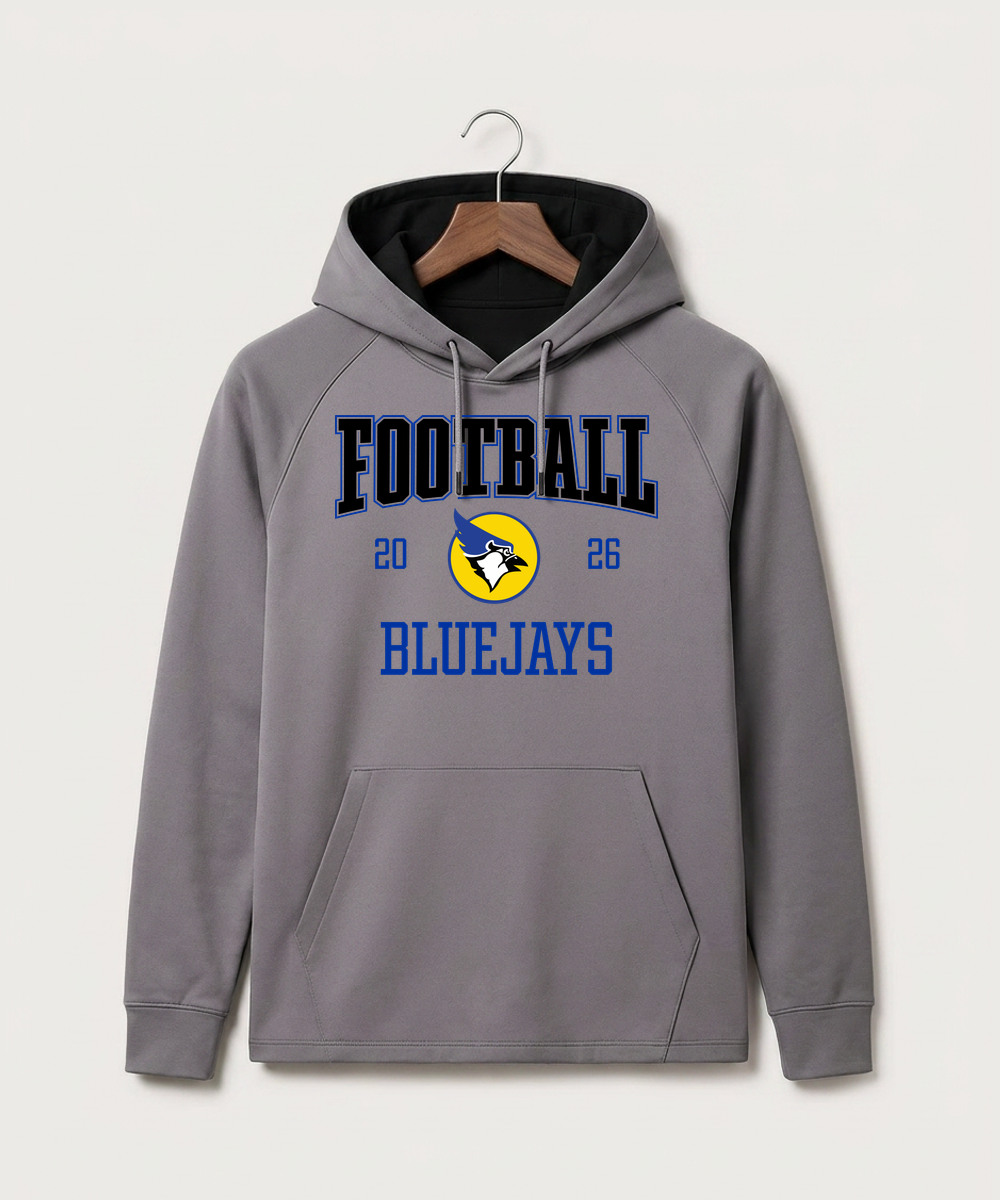 Waseca High School Football (Boys) - Gray Hoodie - Full Front