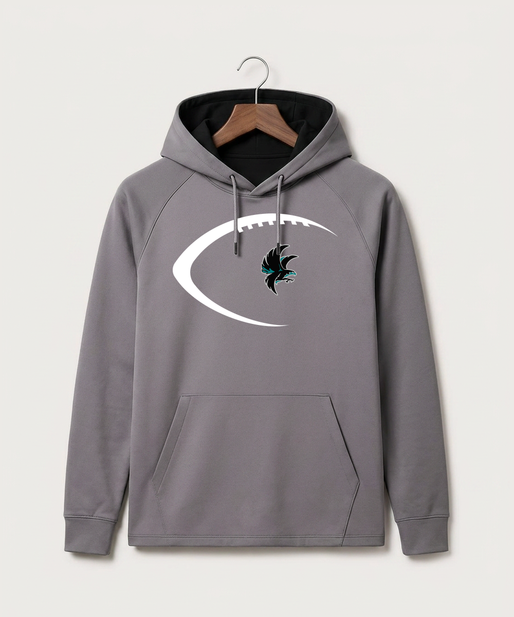 Alden-Conger-Glenville Emmons High School Football (Boys) - Gray Hoodie - Full Front