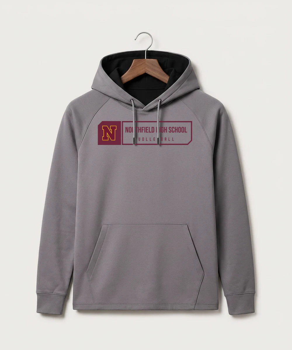 Northfield High School Volleyball (Girls) - Gray Hoodie - Full Front