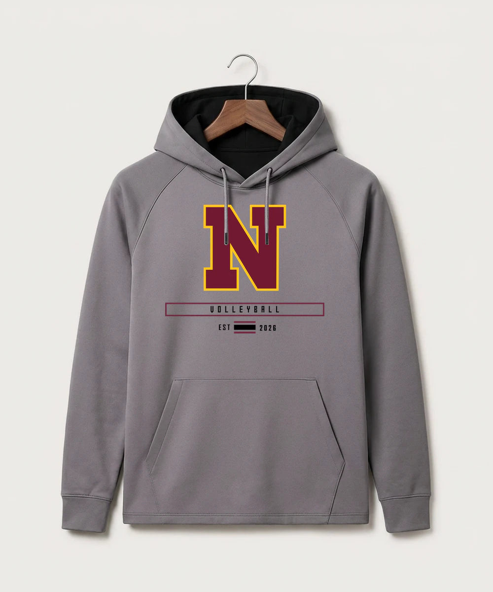 Northfield High School Volleyball (Girls) - Gray Hoodie - Full Front