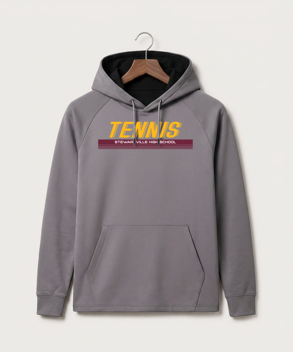 Stewartville High School Tennis (Coed) - Gray Hoodie - Full Front