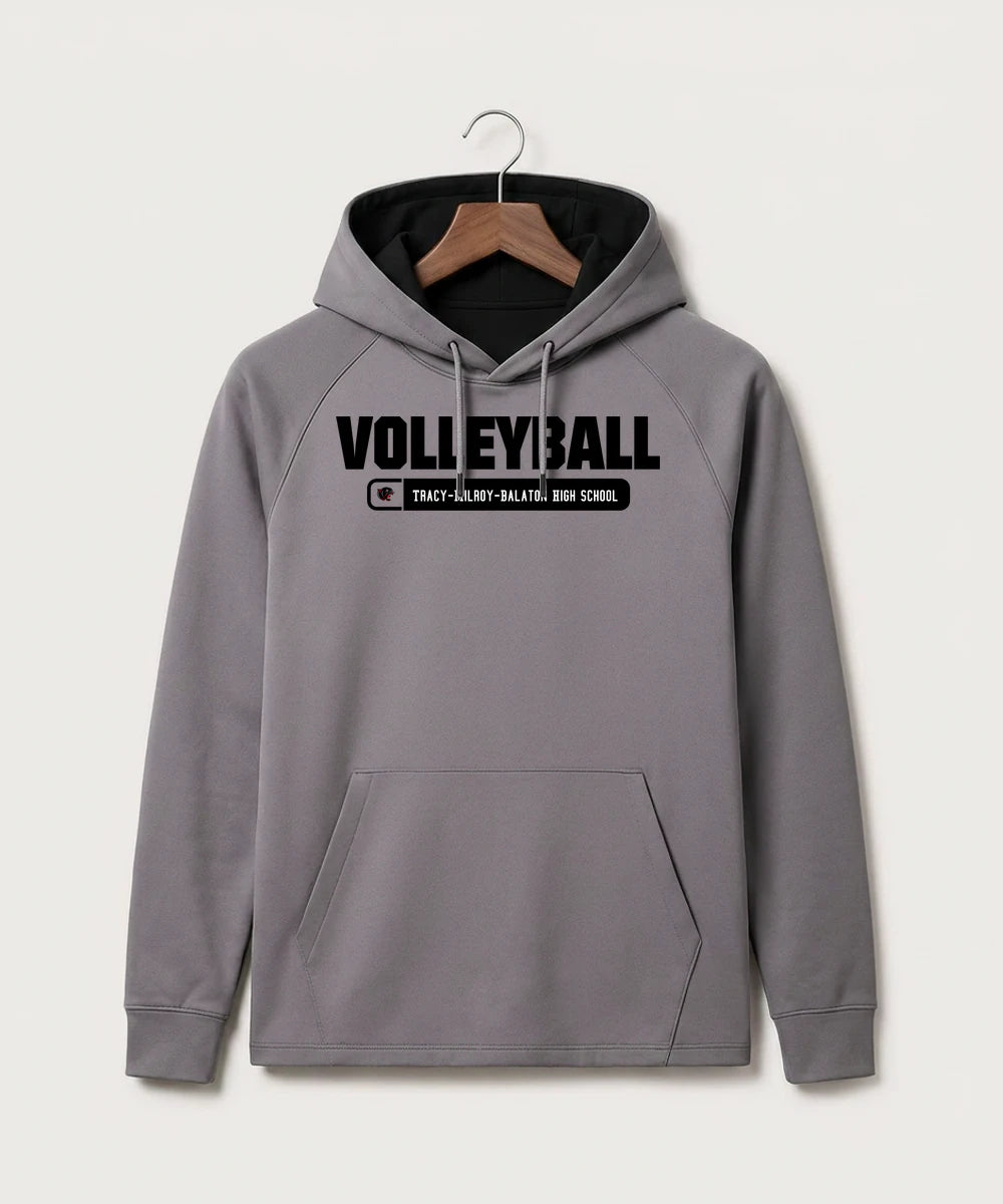 Tracy-Milroy-Balaton High School Volleyball (Girls) - Gray Hoodie - Full Front