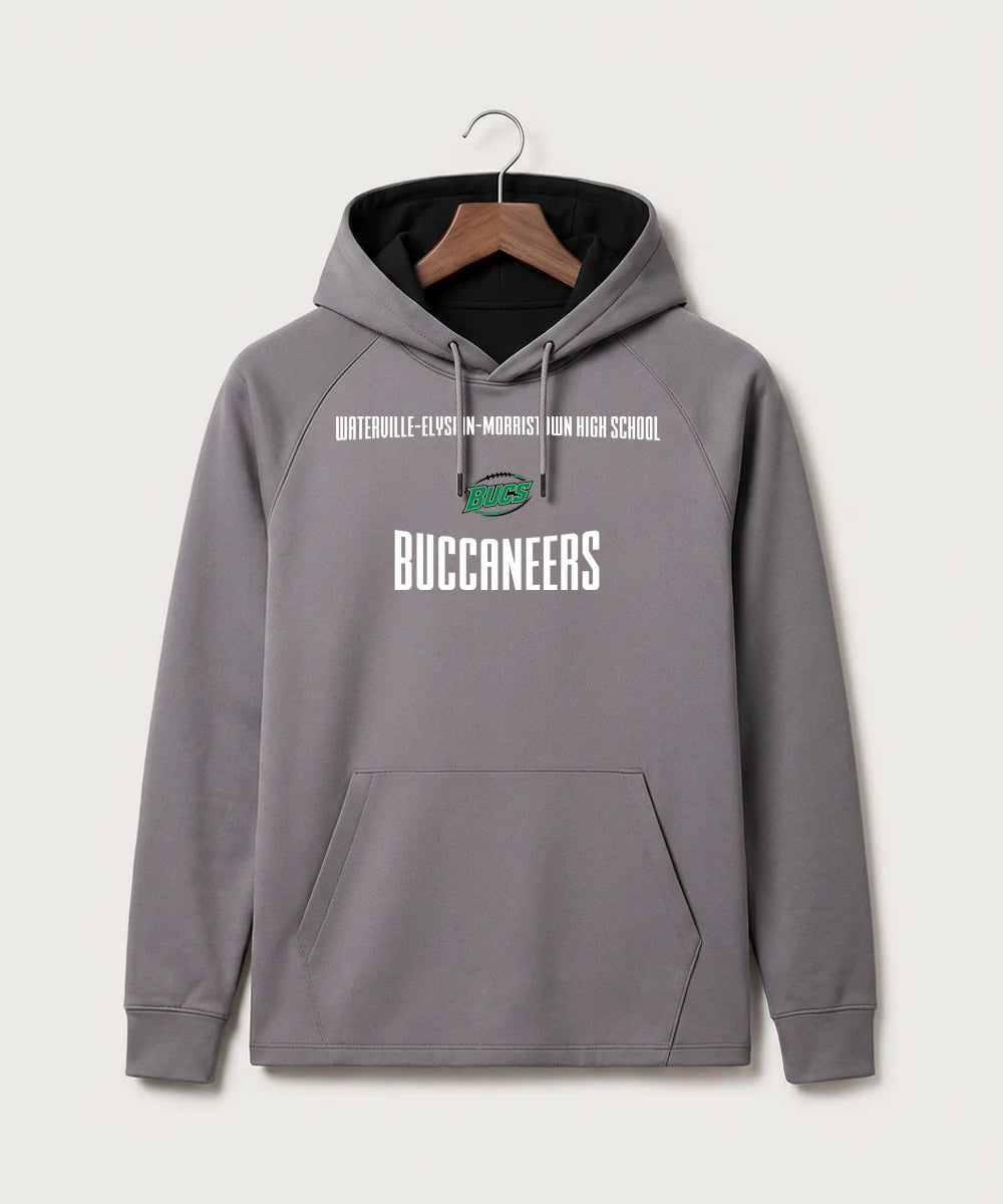 Waterville-Elysian-Morristown High School Football (Boys) - Gray Hoodie - Full Front