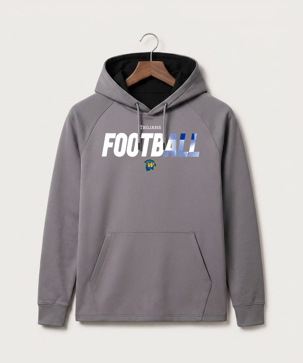 Wayzata High School Football (Boys) - Gray Hoodie - Full Front