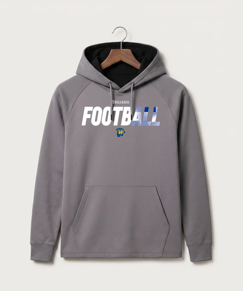 Wayzata High School Football (Boys) - Gray Hoodie - Full Front
