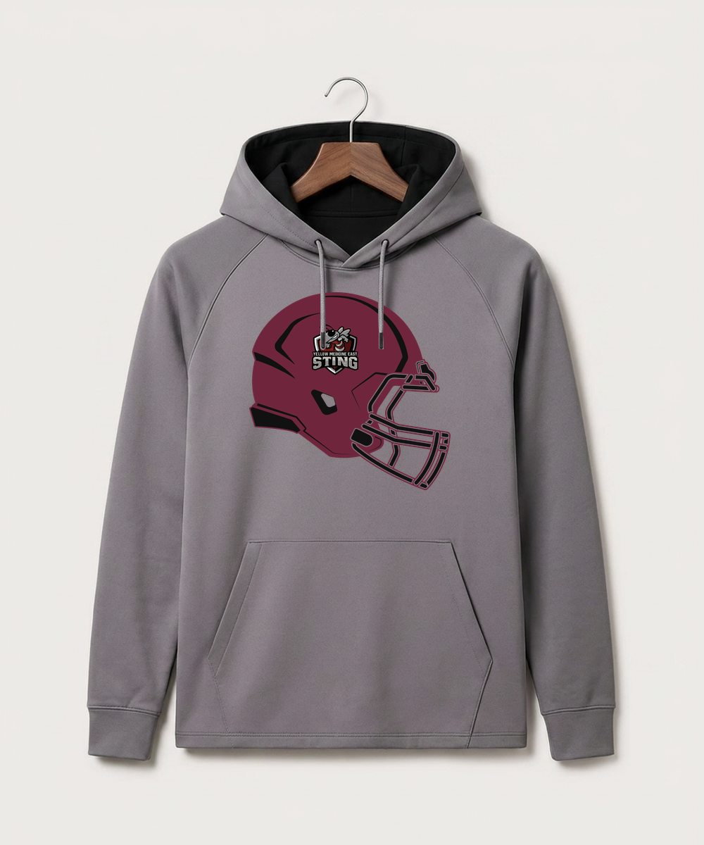 Yellow Medicine East High School Football (Boys) - Gray Hoodie - Full Front