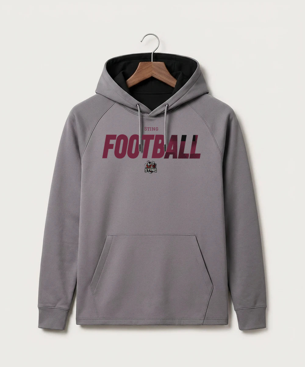 Yellow Medicine East High School Football (Boys) - Gray Hoodie - Full Front