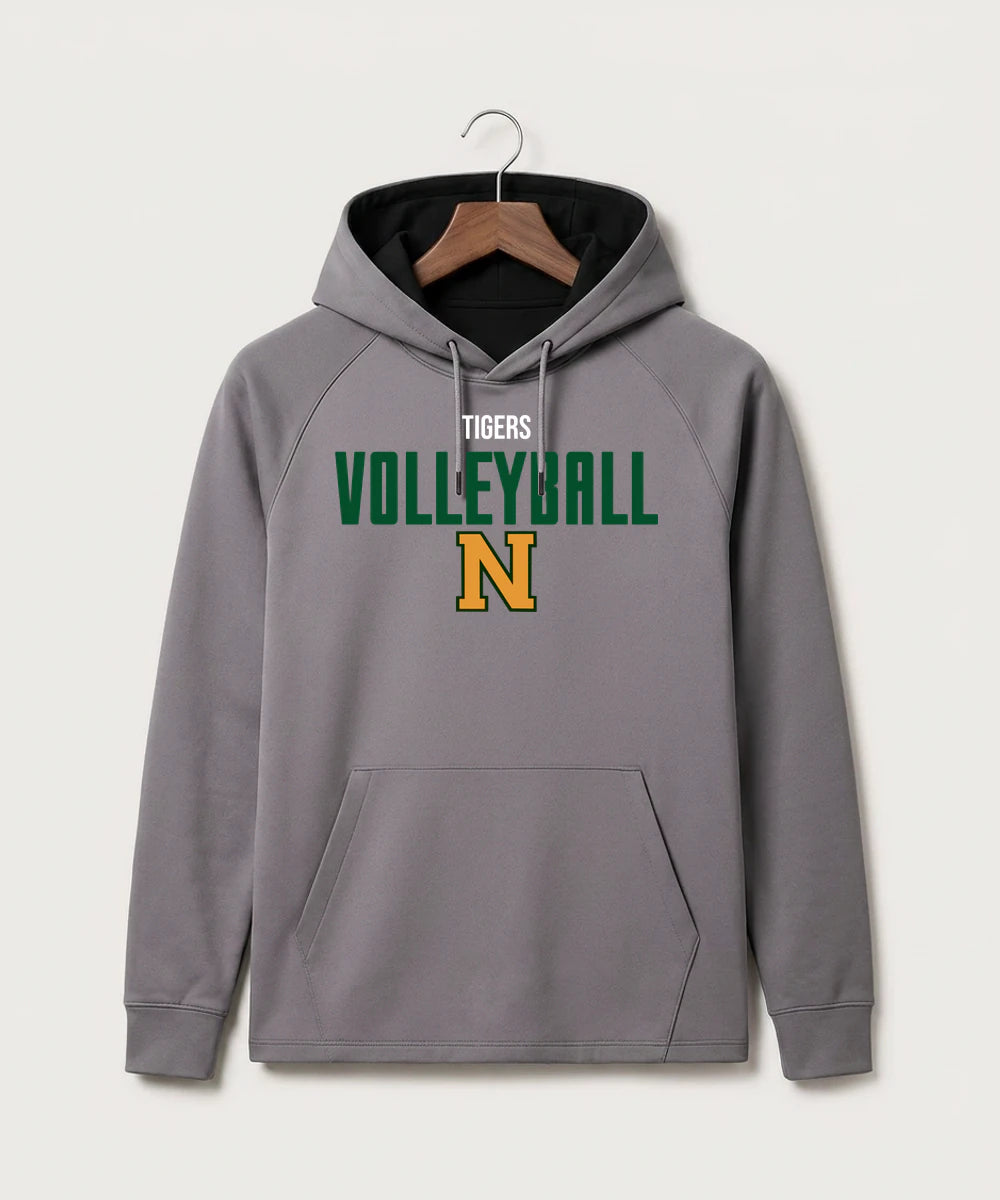 Nevis High School Volleyball (Girls) - Gray Hoodie - Full Front
