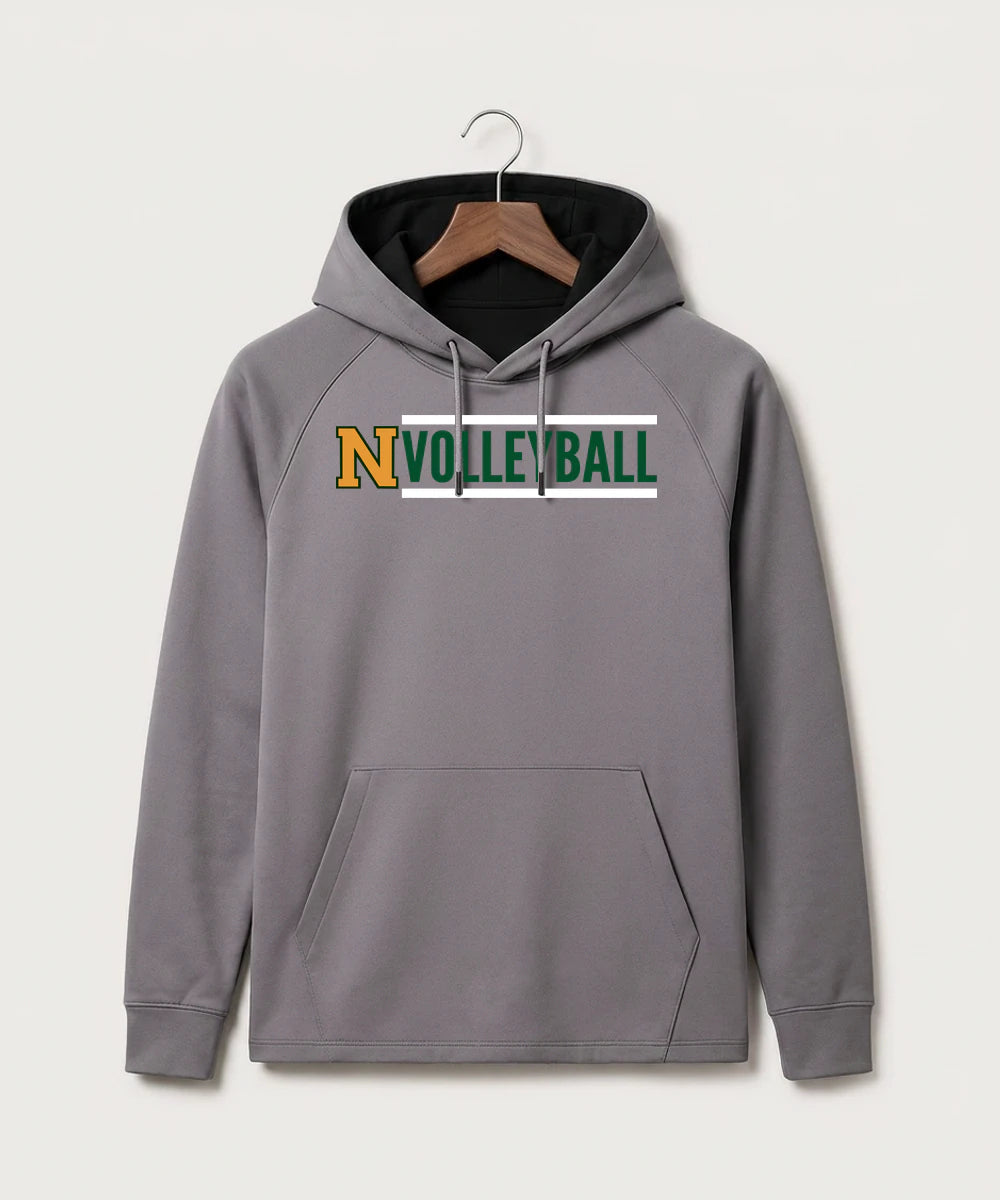 Nevis High School Volleyball (Girls) - Gray Hoodie - Full Front