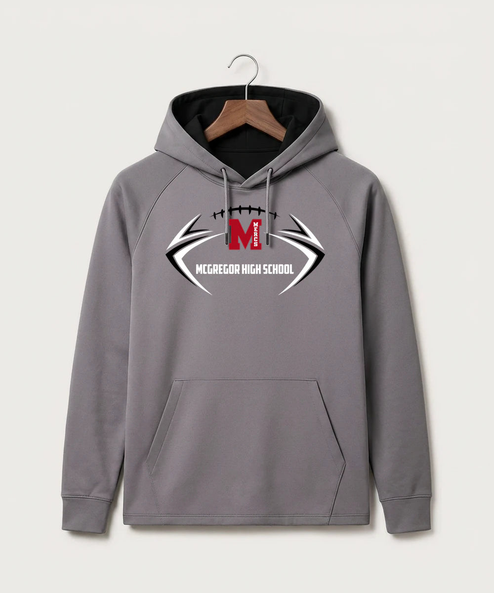 Mcgregor High School Football (Boys) - Gray Hoodie - Full Front