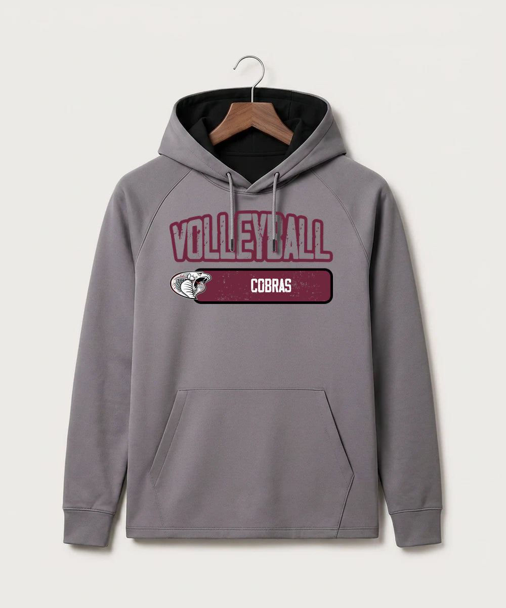 Triton High School Volleyball (Girls) - Gray Hoodie - Full Front