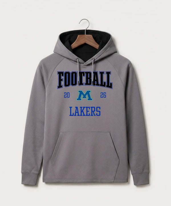 Minnewaska Area High School Football (Boys) - Gray Hoodie - Full Front